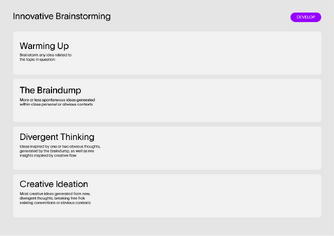 Innovative Brainstorming
